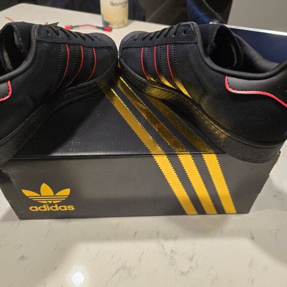 Adidas Superstar ADV X Felipe Gustavo - JR7831 2025 BLACK SUEDE MENS 10 NEW - Picture 7 of 16